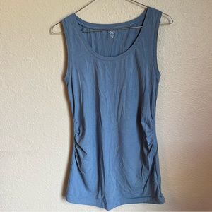 Blue maternity tank top